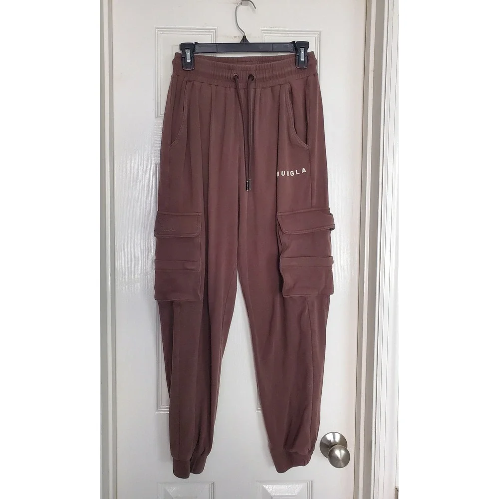 YoungLA Cargo Sweatpants Chocolate Brown Jogger Gym Streetwear Utility Pockets M
